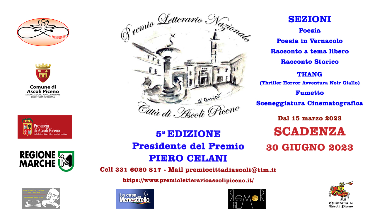 Premio Letterario Nazionale Città di Ascoli Piceno – 5° Edizione